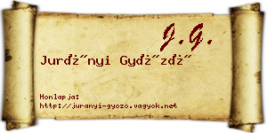 Jurányi Győző névjegykártya